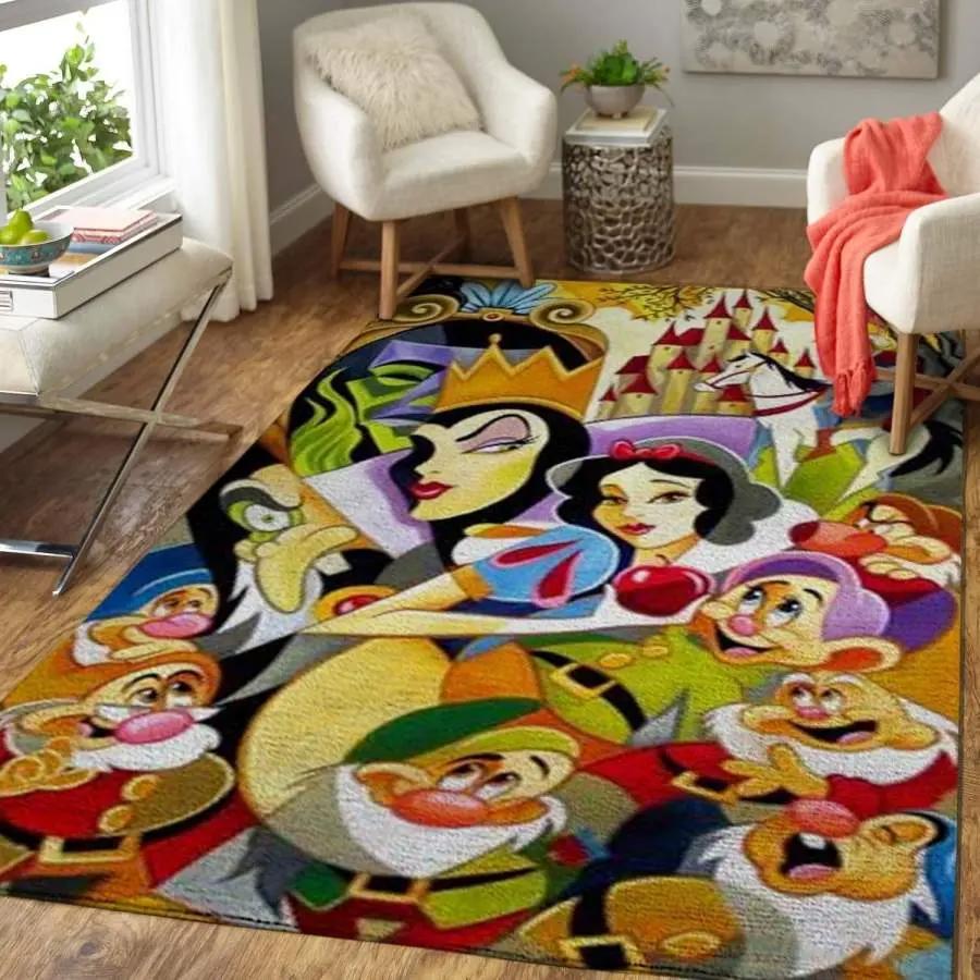 Snow white area rug living room rug home decor disney movie ofd d26109 Rectangle Rug