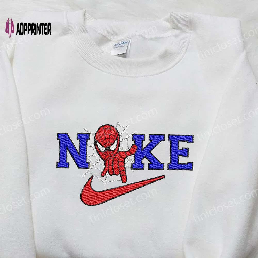 Spider-man x nike embroidered hoodie & shirt: no way home & inspired designs Embroidered Shirt
