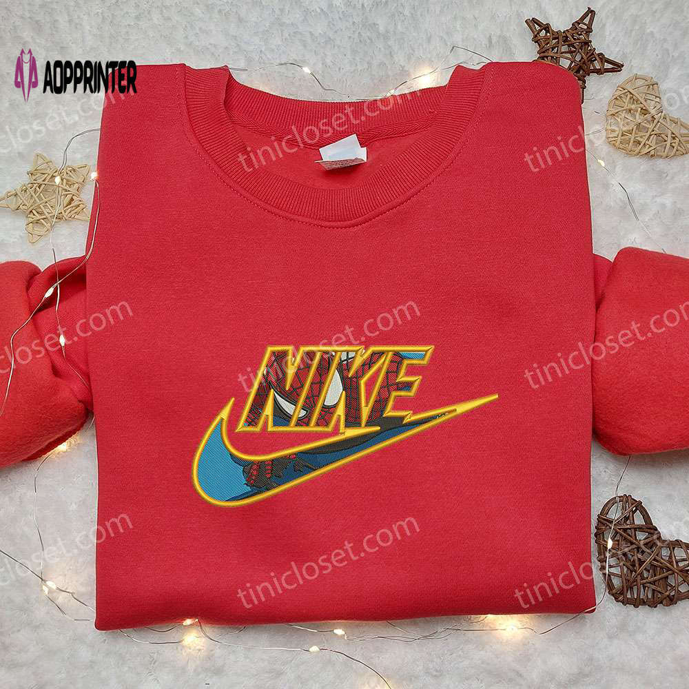 Spider-man x nike embroidered sweatshirt: best family gifts nike inspired shirt Embroidered Shirt