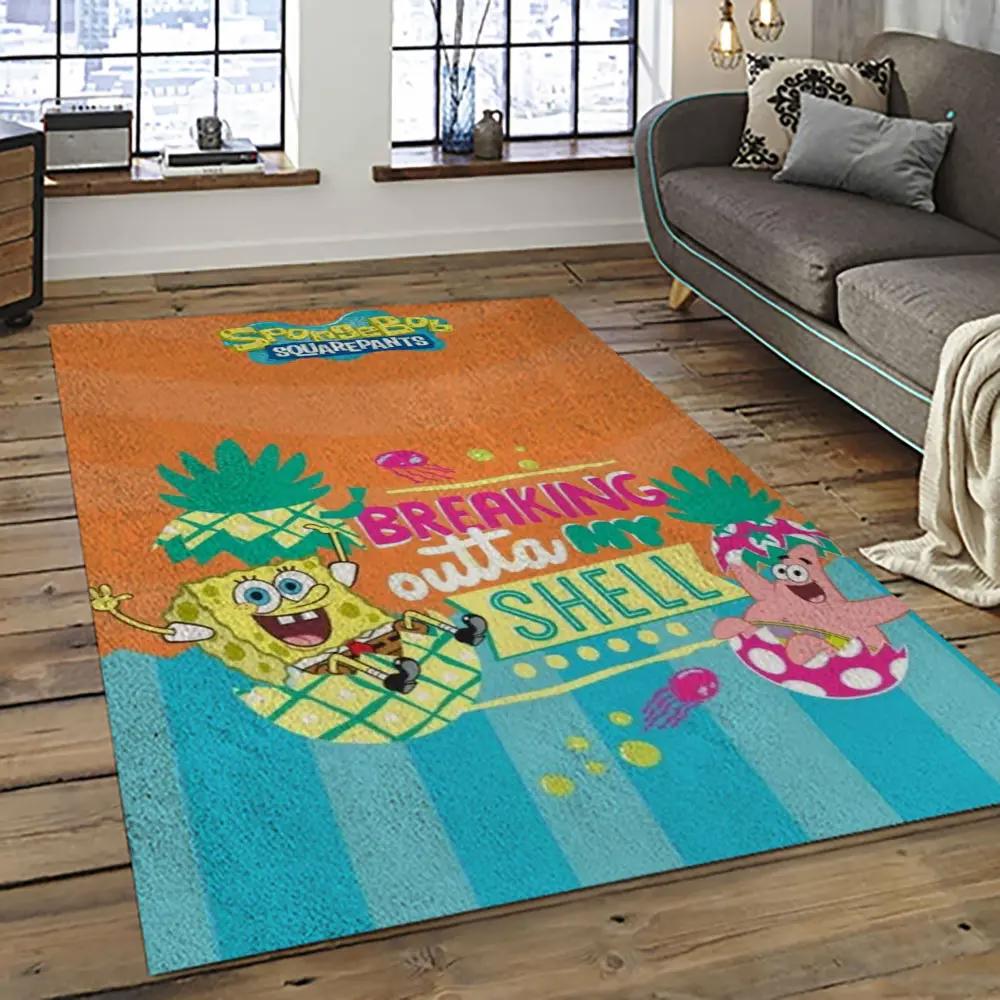 Spongebob squarepants cartoon tv show retangle carpet area rug home decor best gift for family ssp1 Rectangle Rug