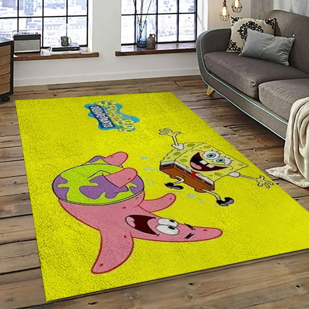 Spongebob squarepants cartoon tv show retangle carpet area rug home decor best gift for family ssp39 Rectangle Rug