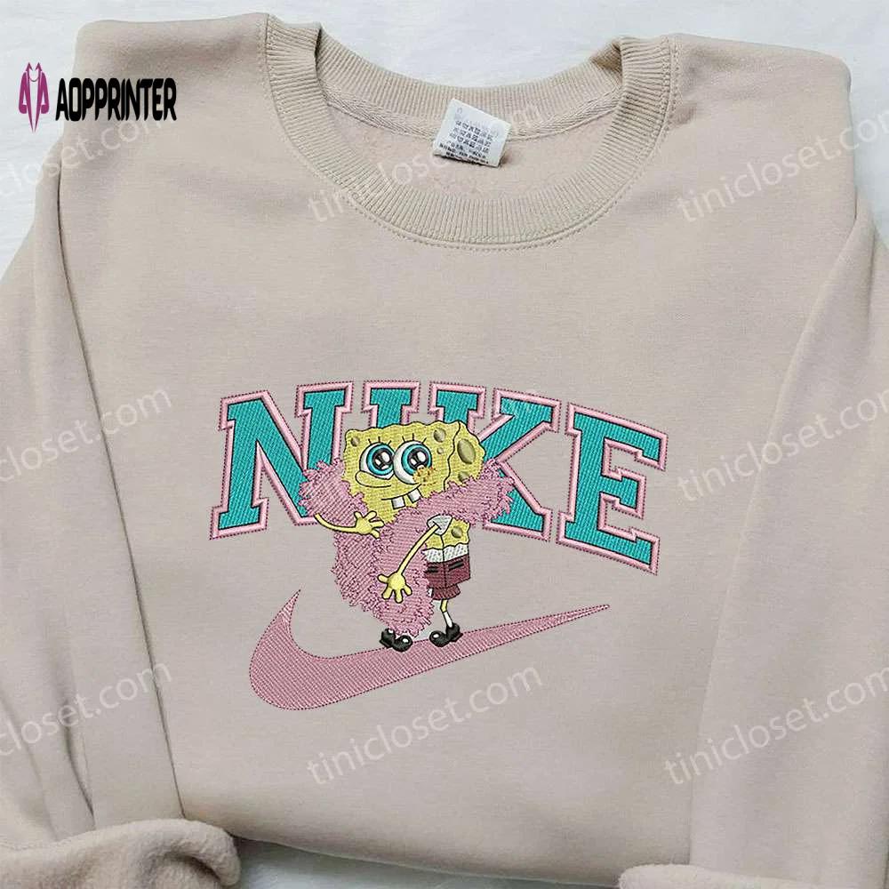 Spongebob squarepants x nike embroidered sweatshirt & shirt: inspired collection Embroidered Shirt
