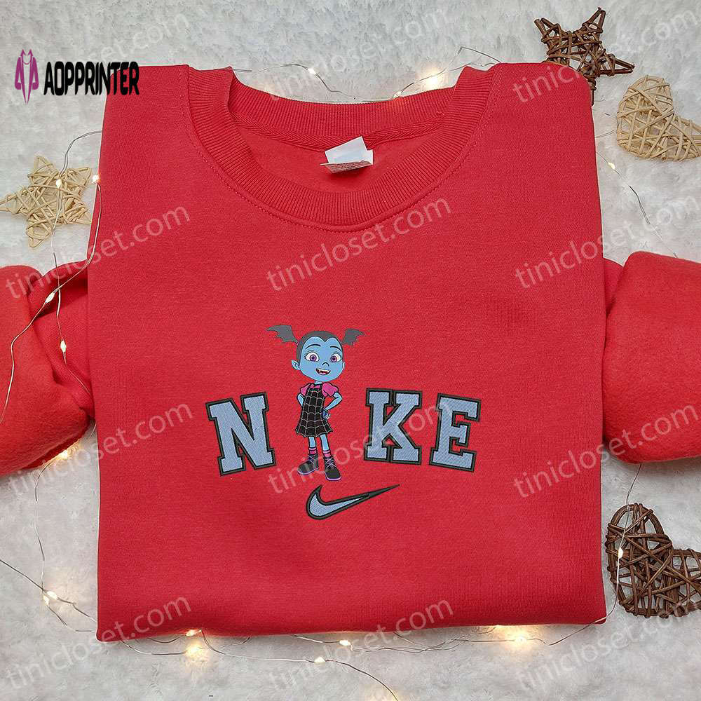 Spooktacular nike x vampirina hauntley embroidered hoodie: best disney halloween sweatshirt perfect family gift Embroidered Shirt