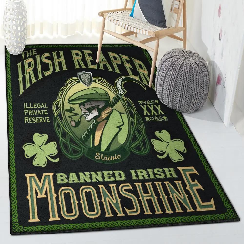 St patrick’s day washable rugs, the irish reaper banned irish moonshine gs rug Rectangle Rug