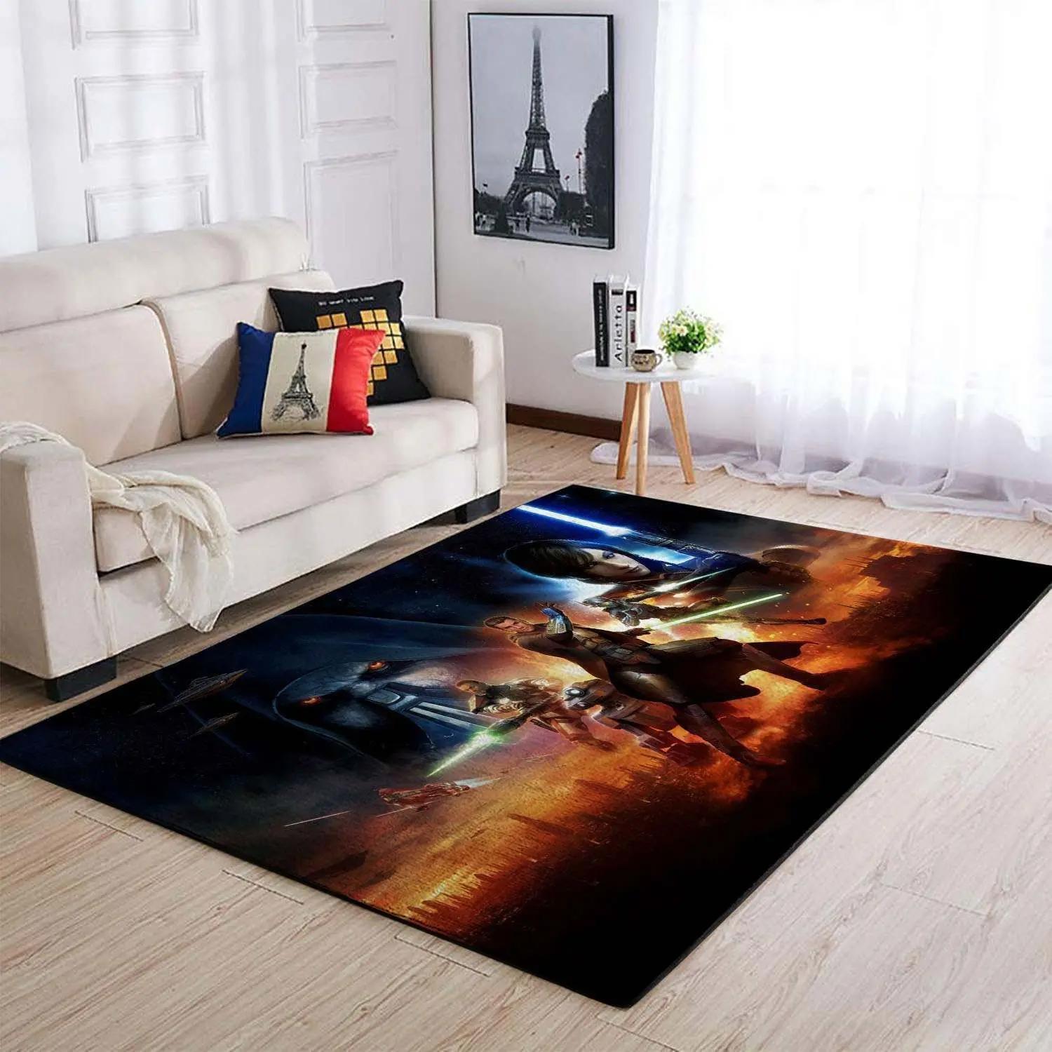 Star wars area rugs movies fans living room carpet sw71217 rug regtangle carpet floor decor home decor Rectangle Rug