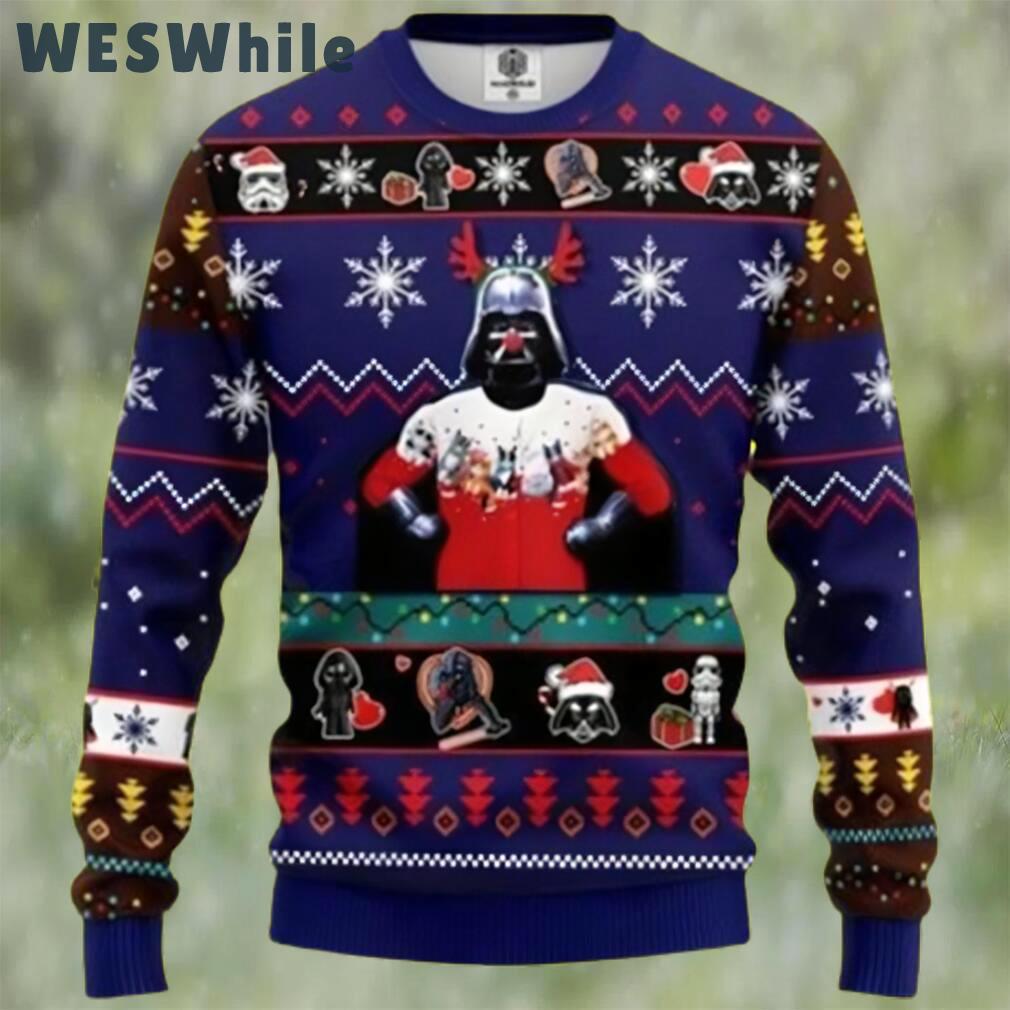 Star wars funny christmas knitting pattern 3d ugly christmas sweater Christmas Ugly Sweater