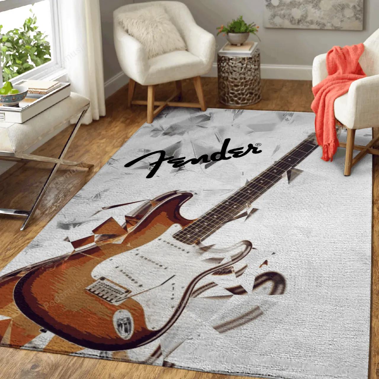 Stratocaster guitar 1 music art studio art for fans area rug living room carpet rug regtangle carpet floor decor home decor Rectangle Rug