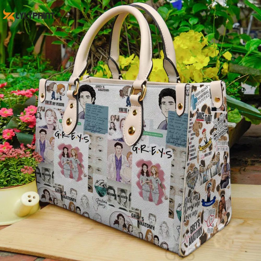 Stylish grey s anatomy 6 leather handbag – perfect women s day gift (g95) 146 Women Leather Hand Bag