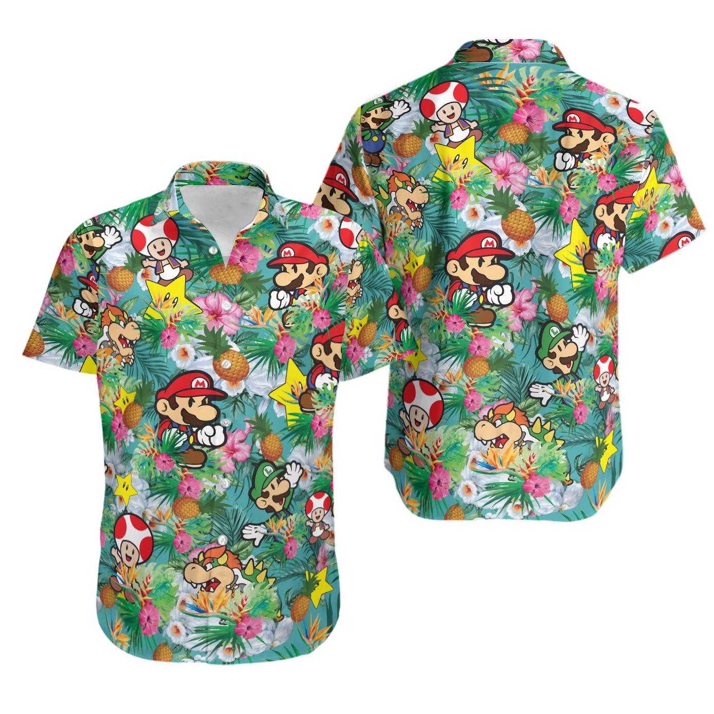 Super mario hawaii shirt Hawaii Shirt Shorts & Flip Flops