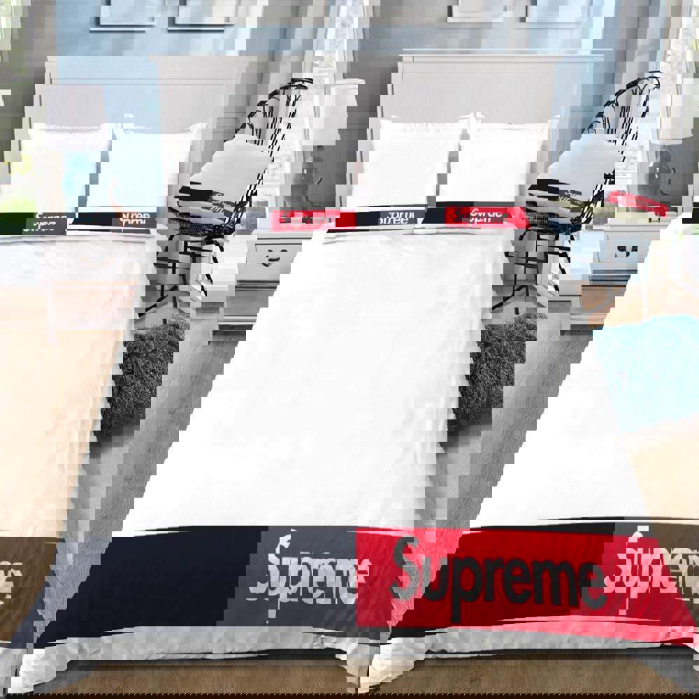 Supreme white luxury brand premium bedding sets,bed sets, bedroom sets, comforter sets, duvet cover, bedspread Bedding Sets