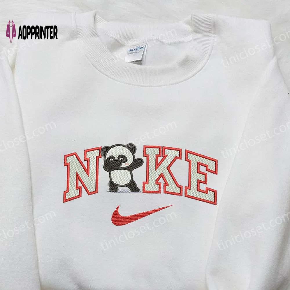 Swag panda x nike embroidered sweatshirt: animal inspired nike shirt Embroidered Shirt