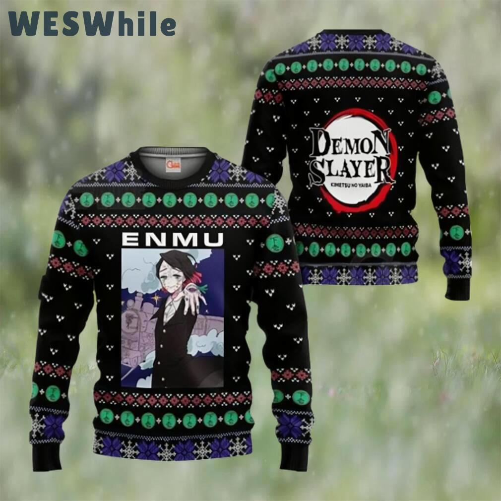 Tamio enmu ugly sweater christmas demon slayer anime gift Christmas Ugly Sweater