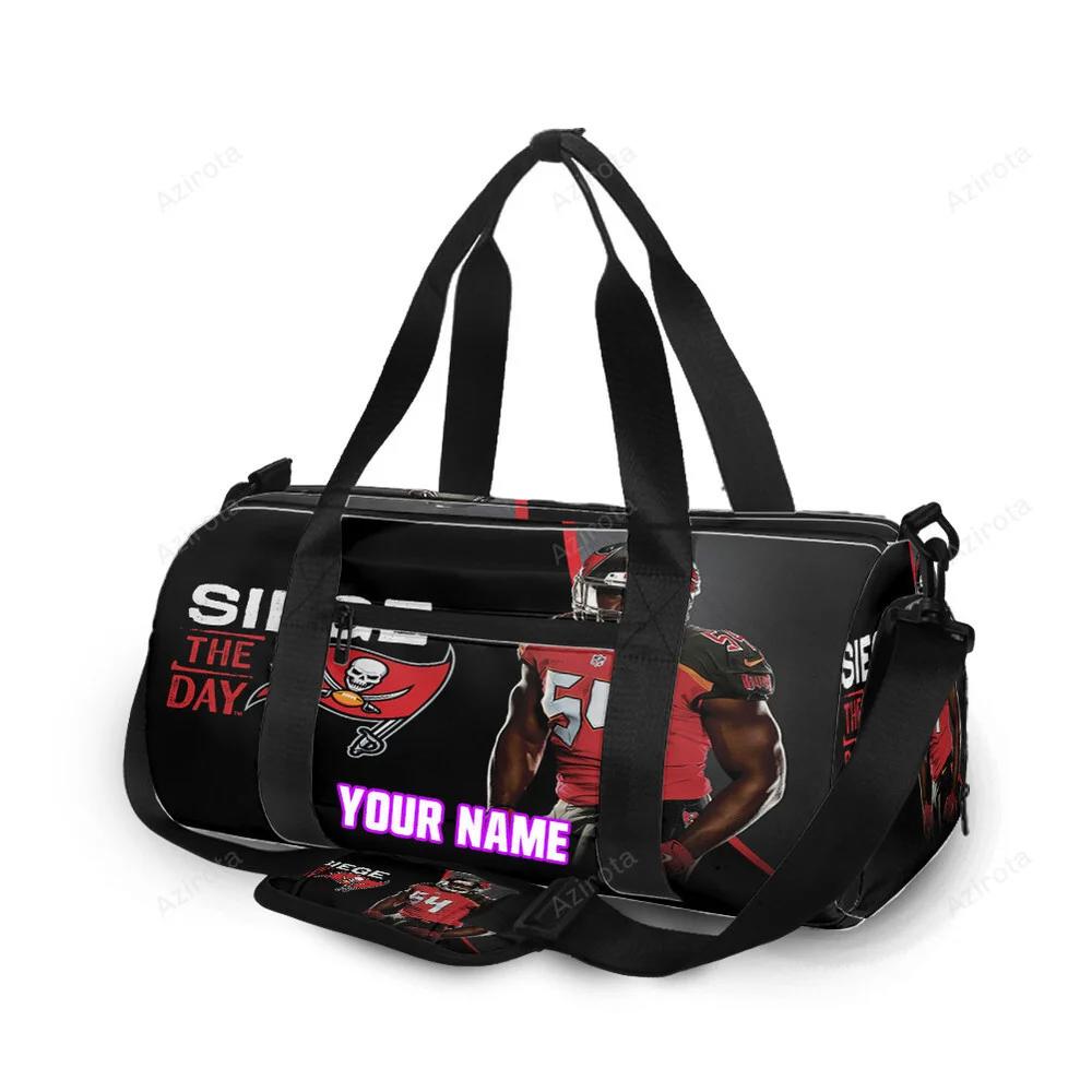 Tampa bay buccaneers 54 lavonte david v15 personalized name travel bag gym bag 2551 Travel Bag