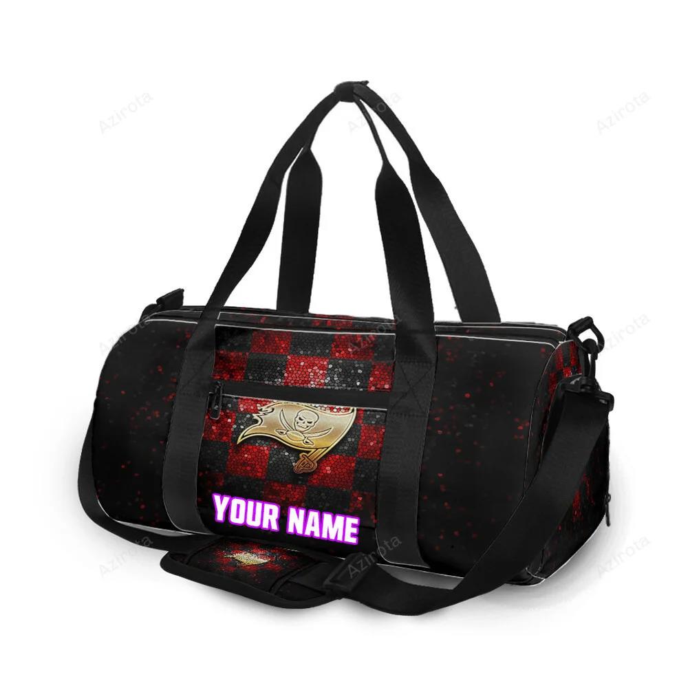 Tampa bay buccaneers emblem v5 personalized name travel bag gym bag 2588 Travel Bag