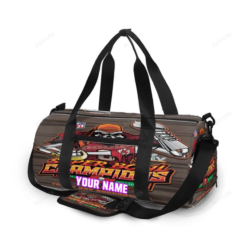 Tampa bay buccaneers skull v50 personalized name travel bag gym bag 2473 Travel Bag