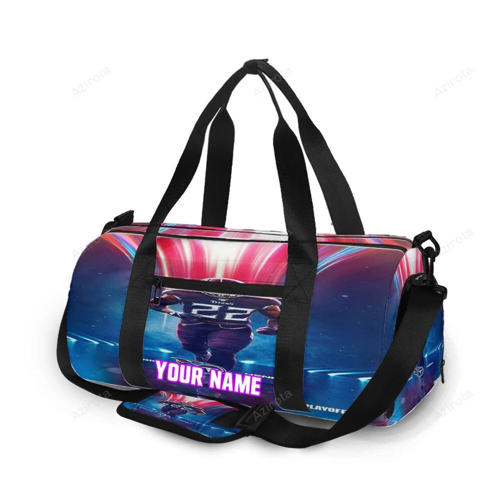 Tennessee titans derrick henry3 personalized name travel bag gym bag 127 Travel Bag