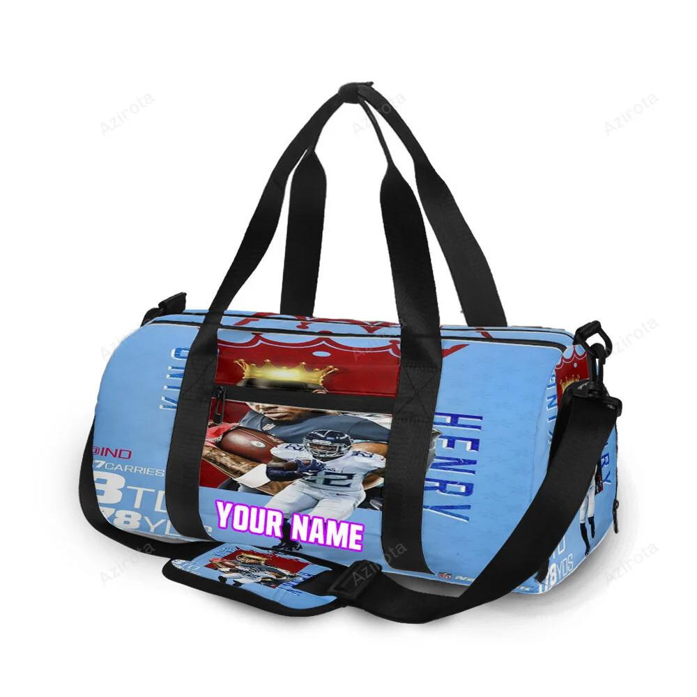 Tennessee titans derrick henry4 personalized name travel bag gym bag 2130 Travel Bag