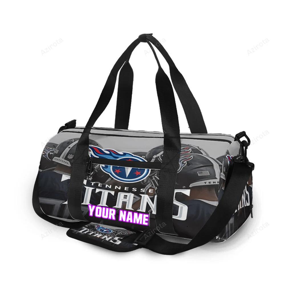 Tennessee titans emblem v21 personalized name travel bag gym bag 2565 Travel Bag