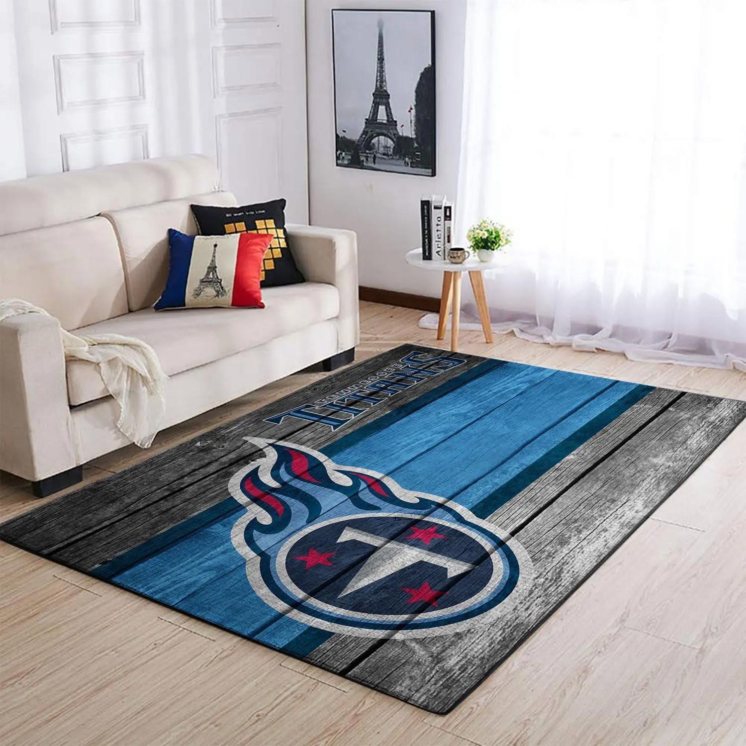 Tennessee titans nfl area rugs wooden style living room carpet home decor Rectangle Rug