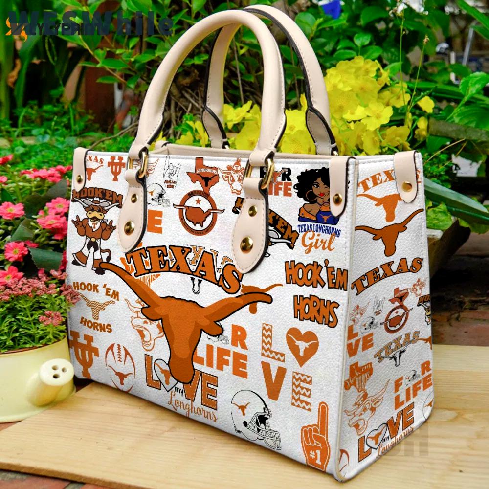 Texas longhorns leather bag for women gift 2249 Women Leather Hand Bag