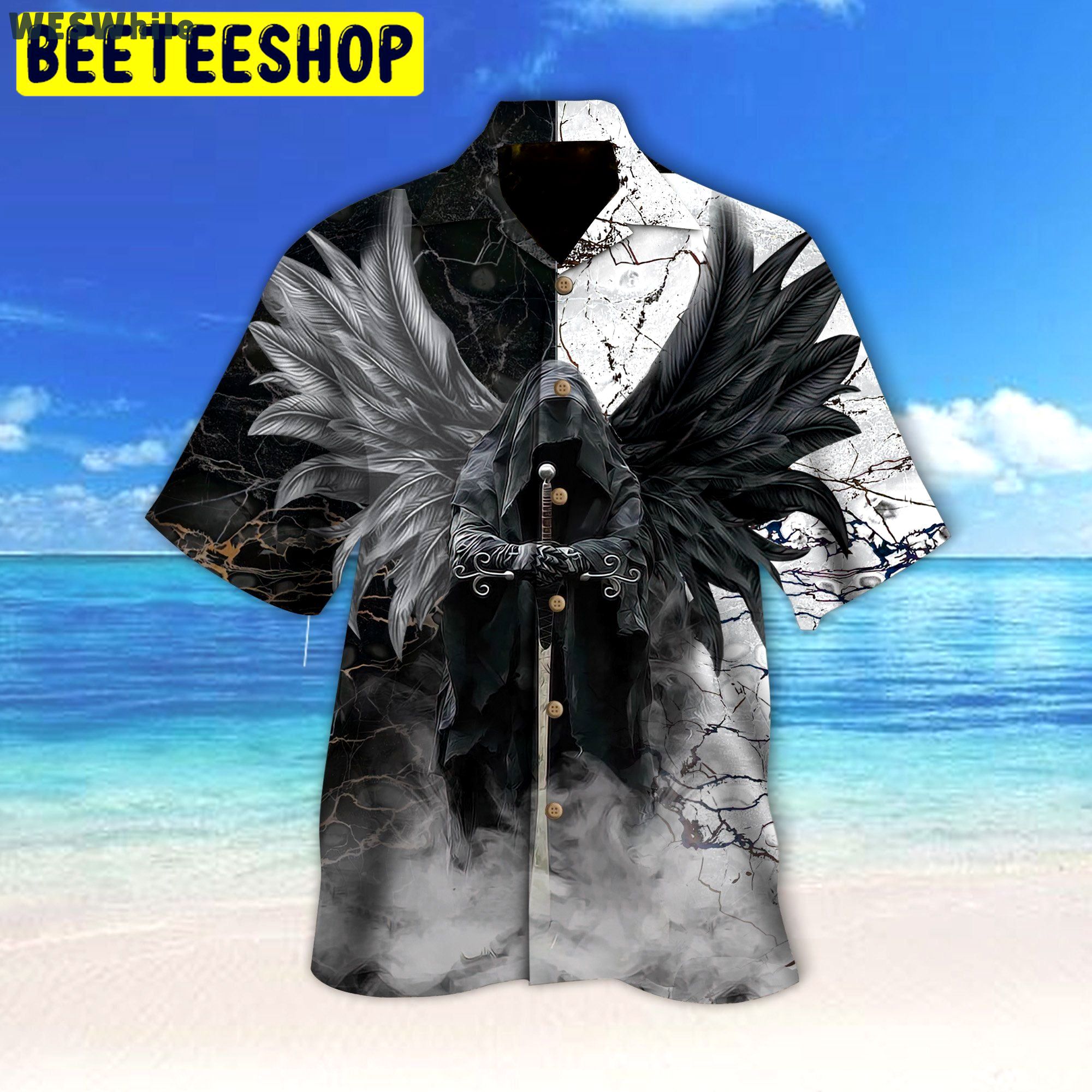 The death smoke trending hawaiian shirt Hawaii Shirt Shorts & Flip Flops