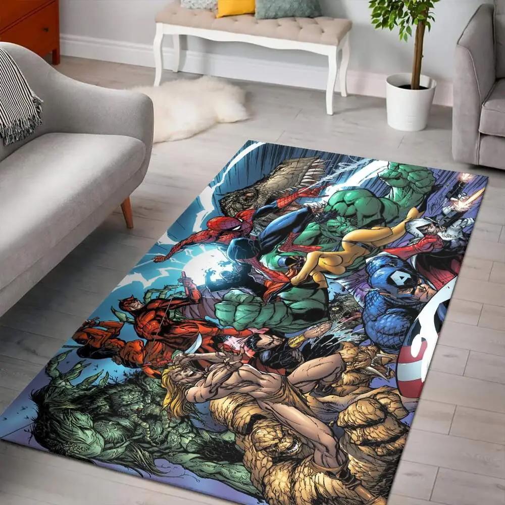 The marvel heroes nice gift rectangle area rug living room rug home decor Rectangle Rug