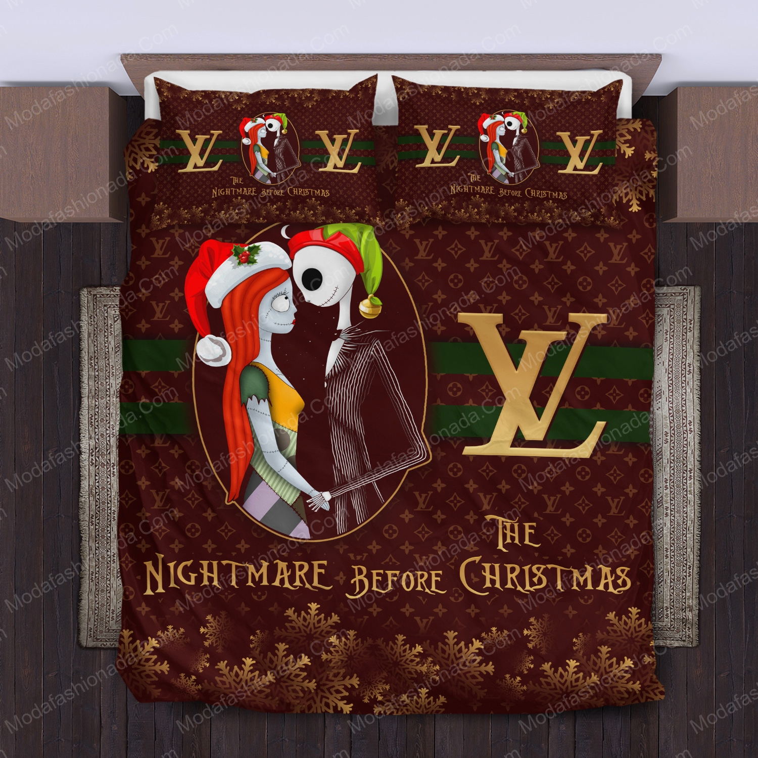 The nightmare before chrismas louis vuitton bedding sets home decoration Bedding Sets