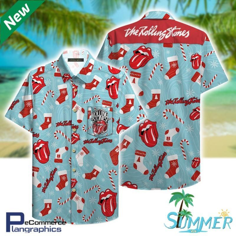 The rolling stones all over print aloha shirt hawaiian aloha shirt hawaiian shorts beach short shirt Hawaii Shirt Shorts & Flip Flops