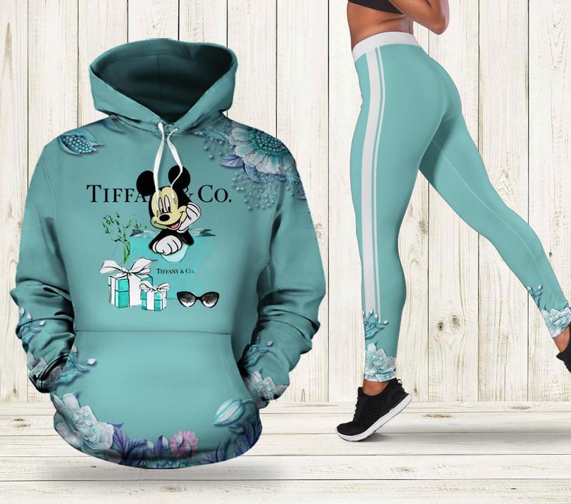 Tiffany & co. mickey mouse hoodie leggings luxury brand clothing clothes outfit for women disney gifts 112 hcst 89 Hoodie Leggings Set