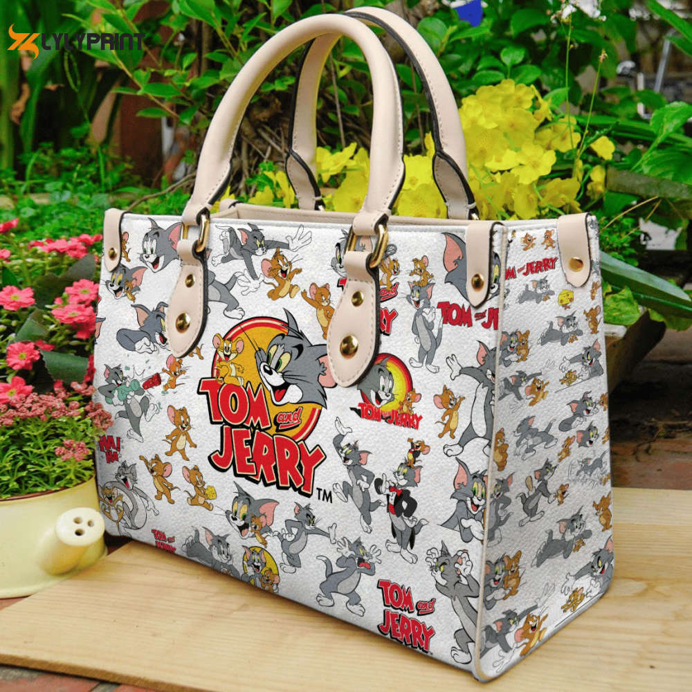 Tom and jerry leather handbag gift for women 2741 Women Leather Hand Bag