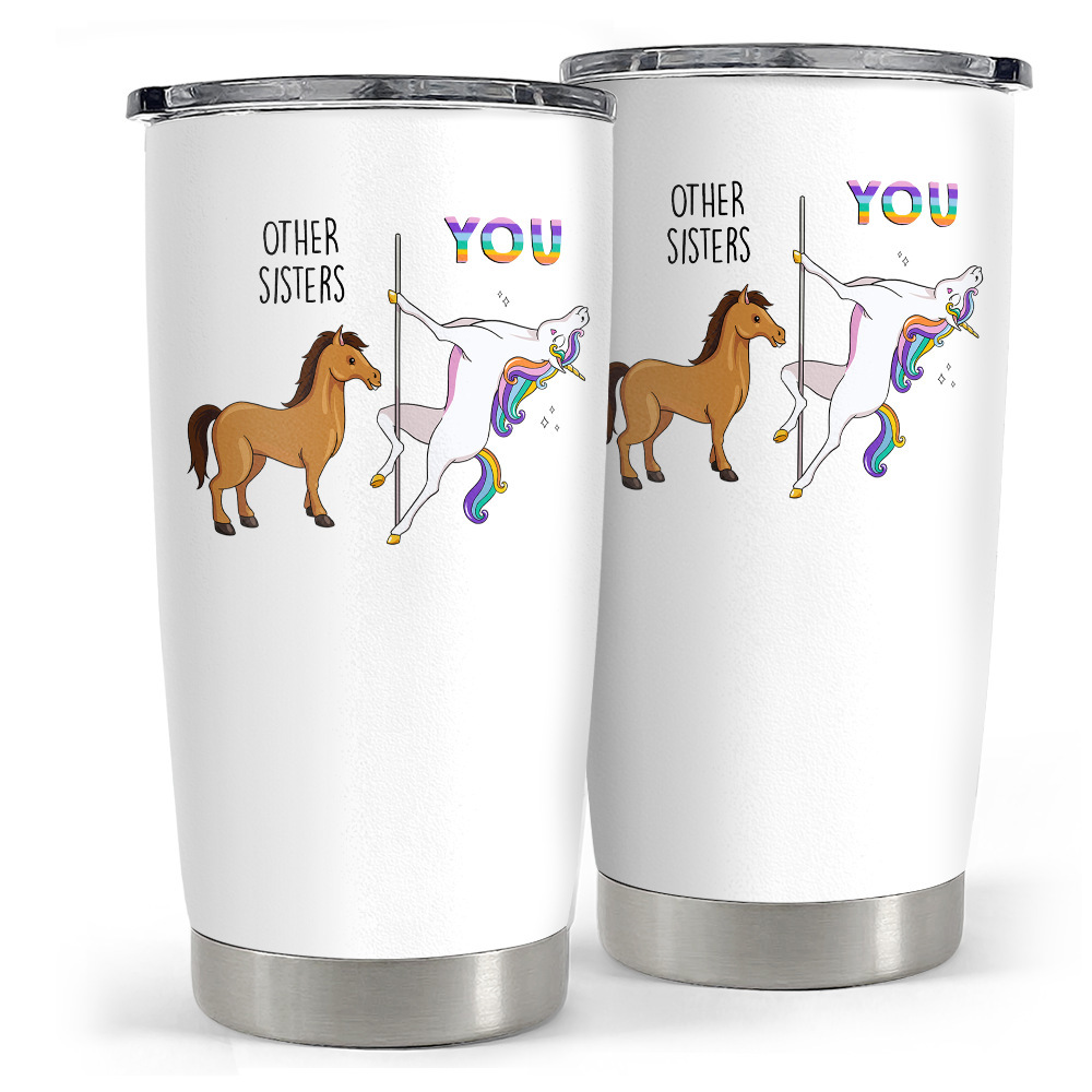 Tumbler gifts for sister funny unicorn tumbler on birthday Personalized Tumbler