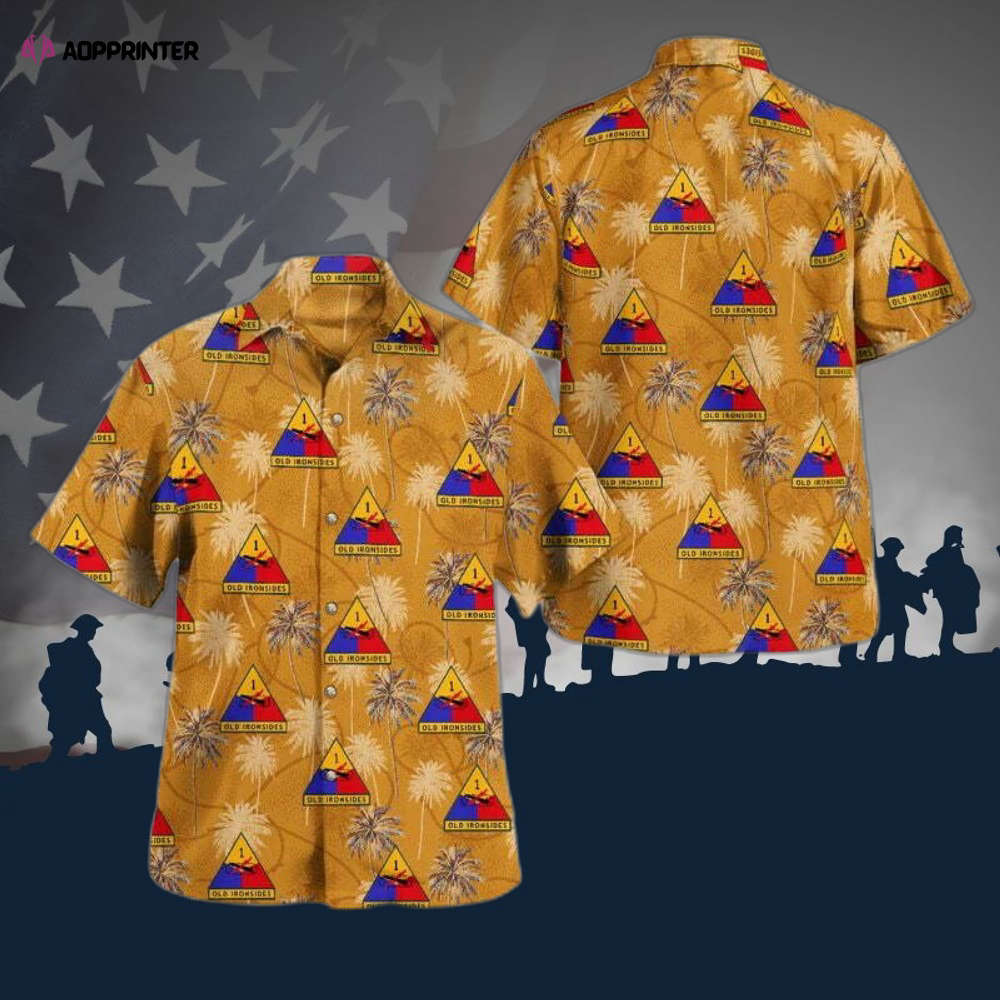 Us army 1st armored division old ironsides hawaiian shirt Hawaii Shirt