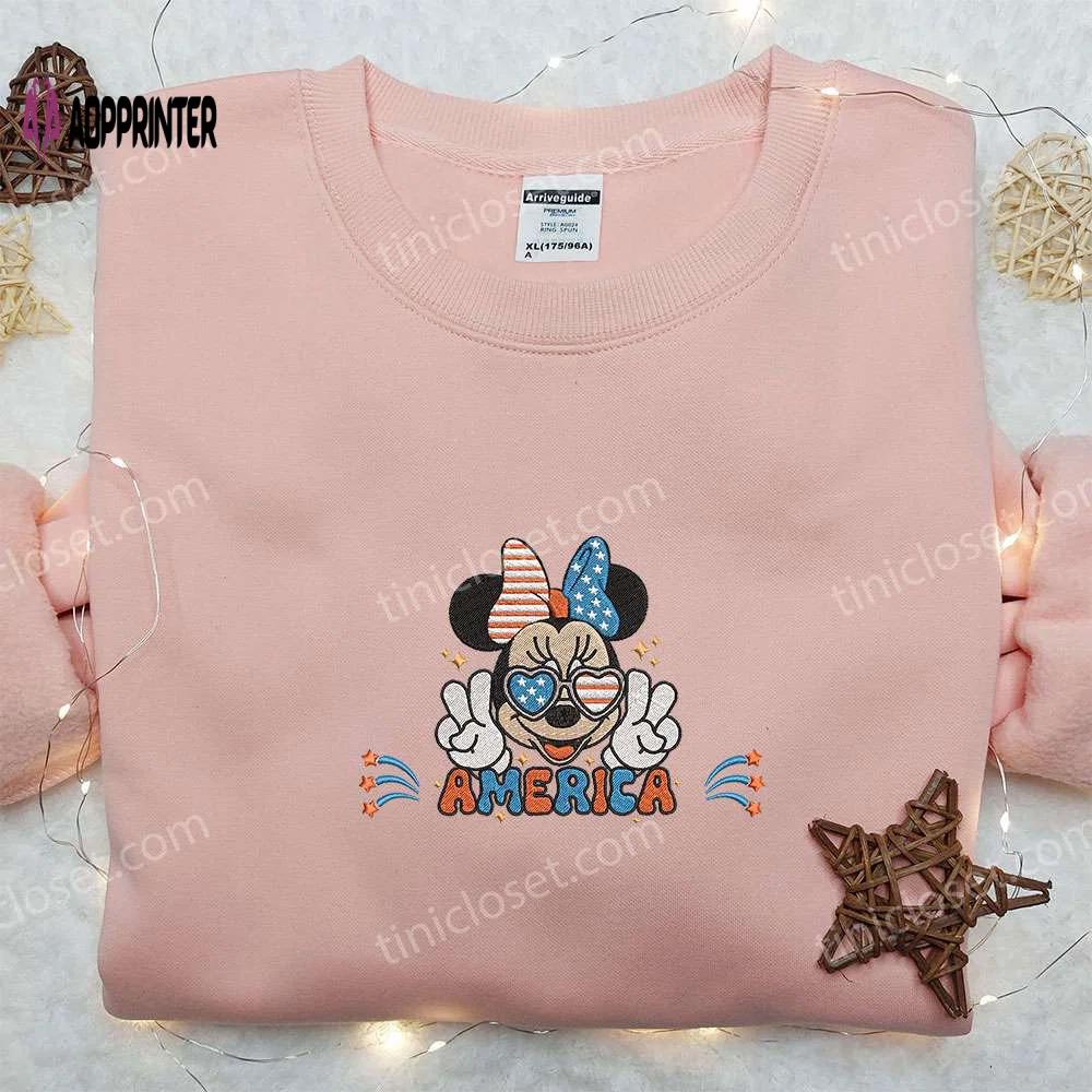 Usa minnie mouse embroidered shirt: disney s best patriotic shirts Embroidered Shirt