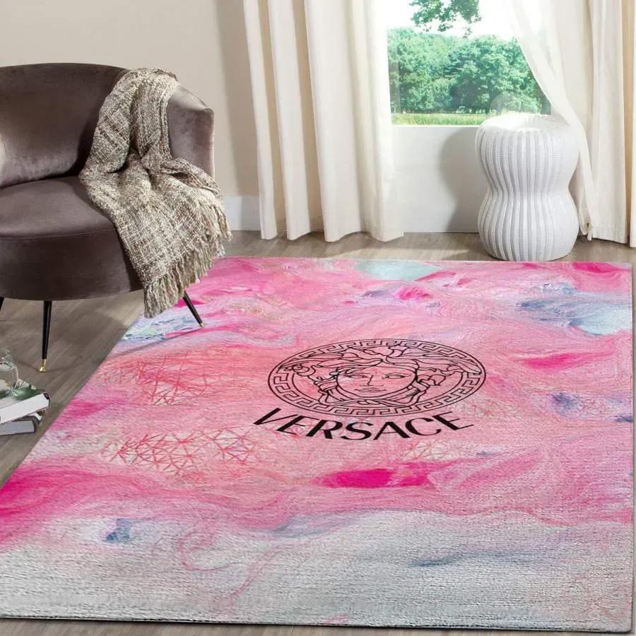 Versace limited logo type 1074. Upgrade Your Living Room with Luxury Home Decor: Area Carpets, Floor Decor, Door Mats, and Hot Gift Items with style a High-End Fashion Brand Rectangle Rug
