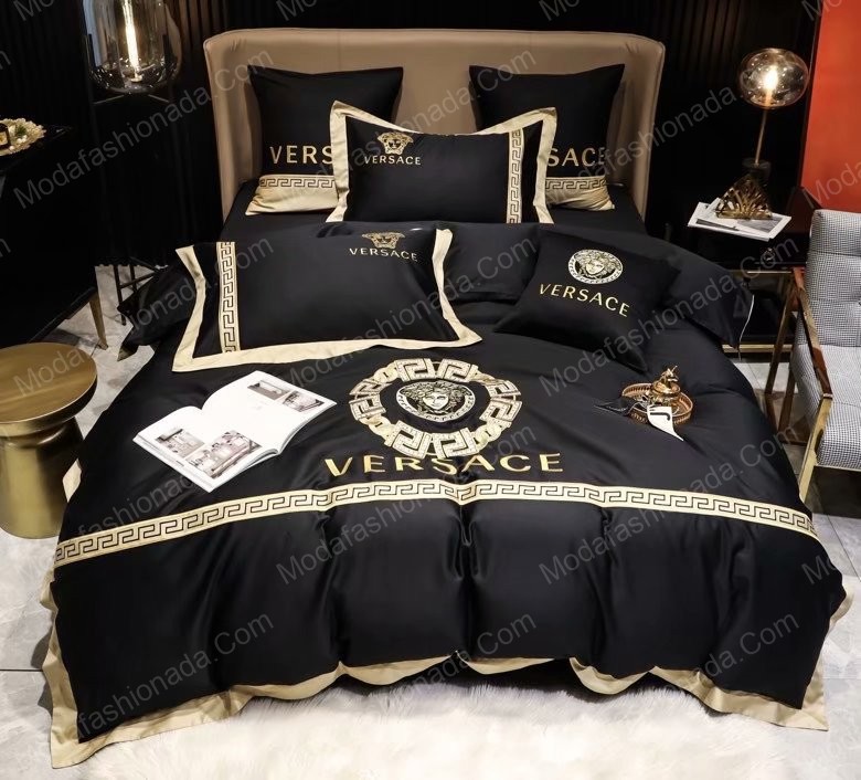 versace logo type 2171 Bedding Sets home decor sheets covers bed linen bedspread bedclothes blankets duvet luxury ideas premium fashion brand hyperbeast Bedroom