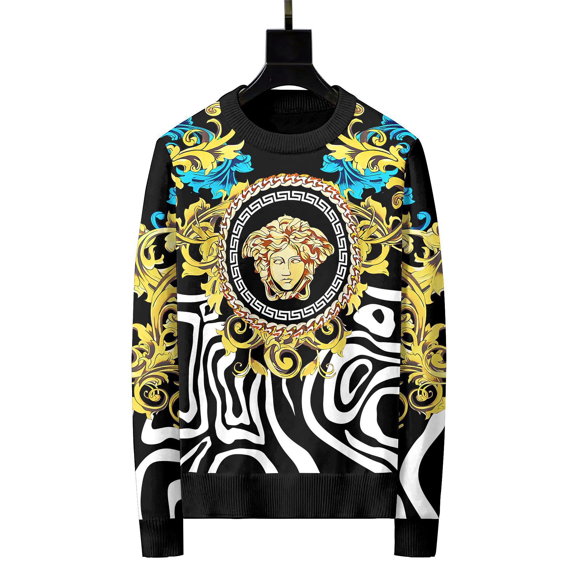 Versace luxury ugly sweater for winter  hot 2024 style 194 Christmas Ugly Sweater
