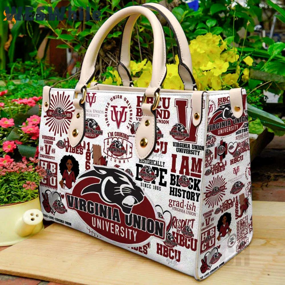 Virginia union panthers leather handbag gift for women 338 Women Leather Hand Bag
