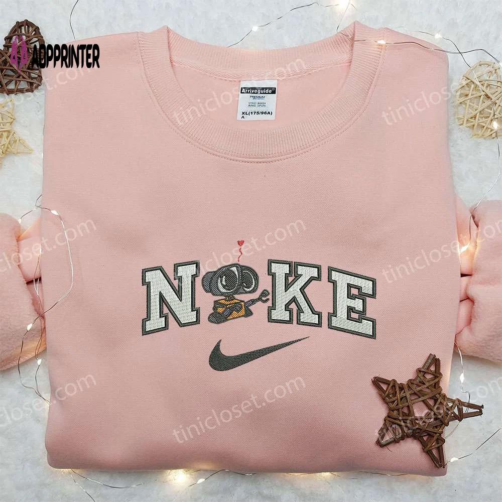 Wall-e x nike embroidered hoodie & disney shirt: exclusive nike inspired apparel Embroidered Shirt