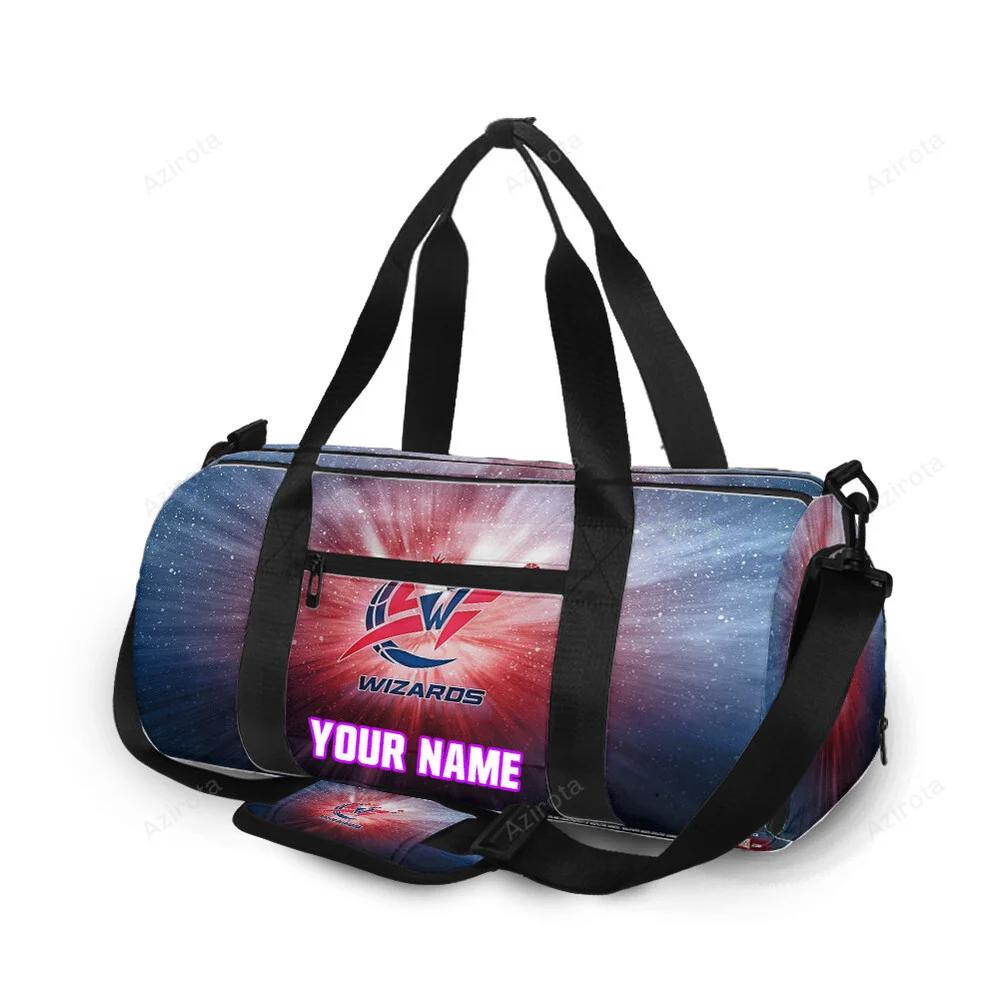 Washington wizards blue red galaxy personalized name travel bag gym bag 2523 Travel Bag
