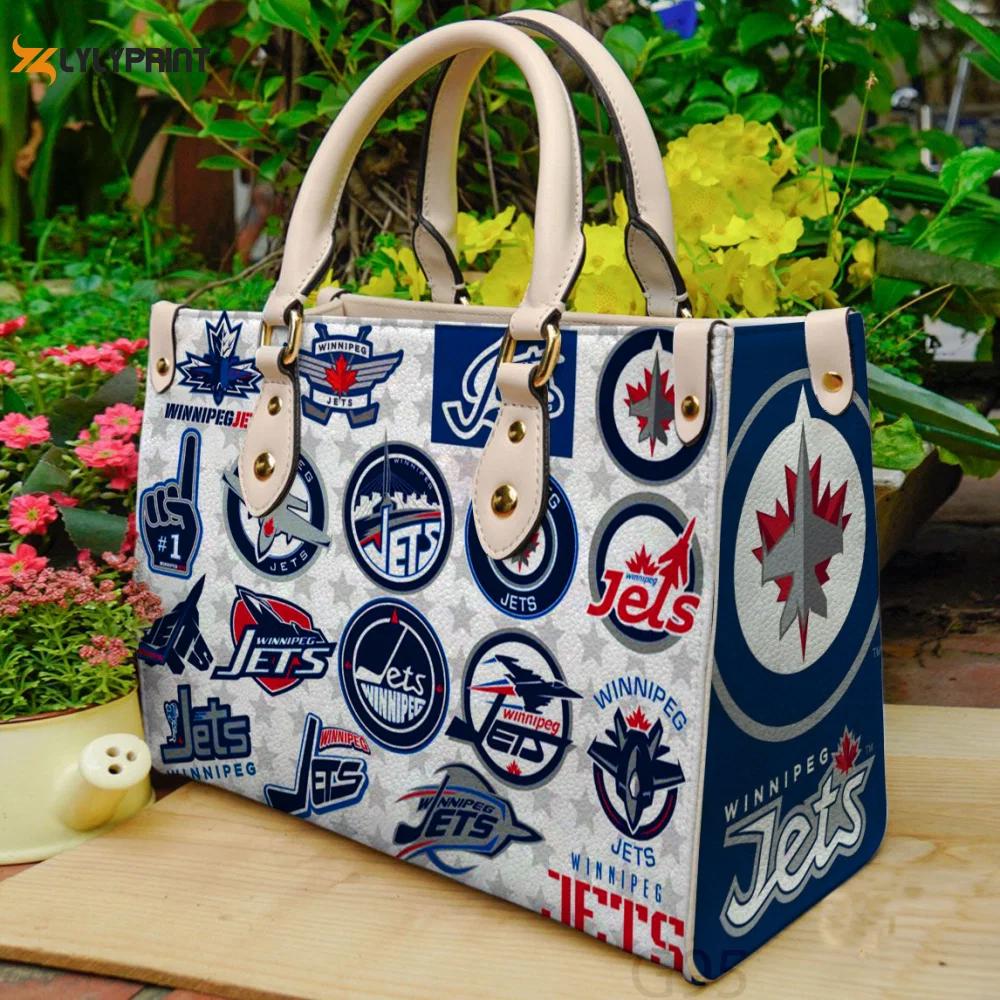 Winnipeg jets leather bag g95 1864 Women Leather Hand Bag