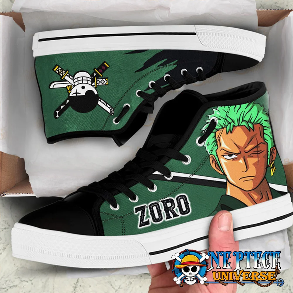 One Piece Jolly Roger Zoro Ne Piect Universel Xxi Trainer Shoe Converse Mensshoe High Top Canvas Shoes - Tailored Just for You, Make a Statement Today! - Personalized