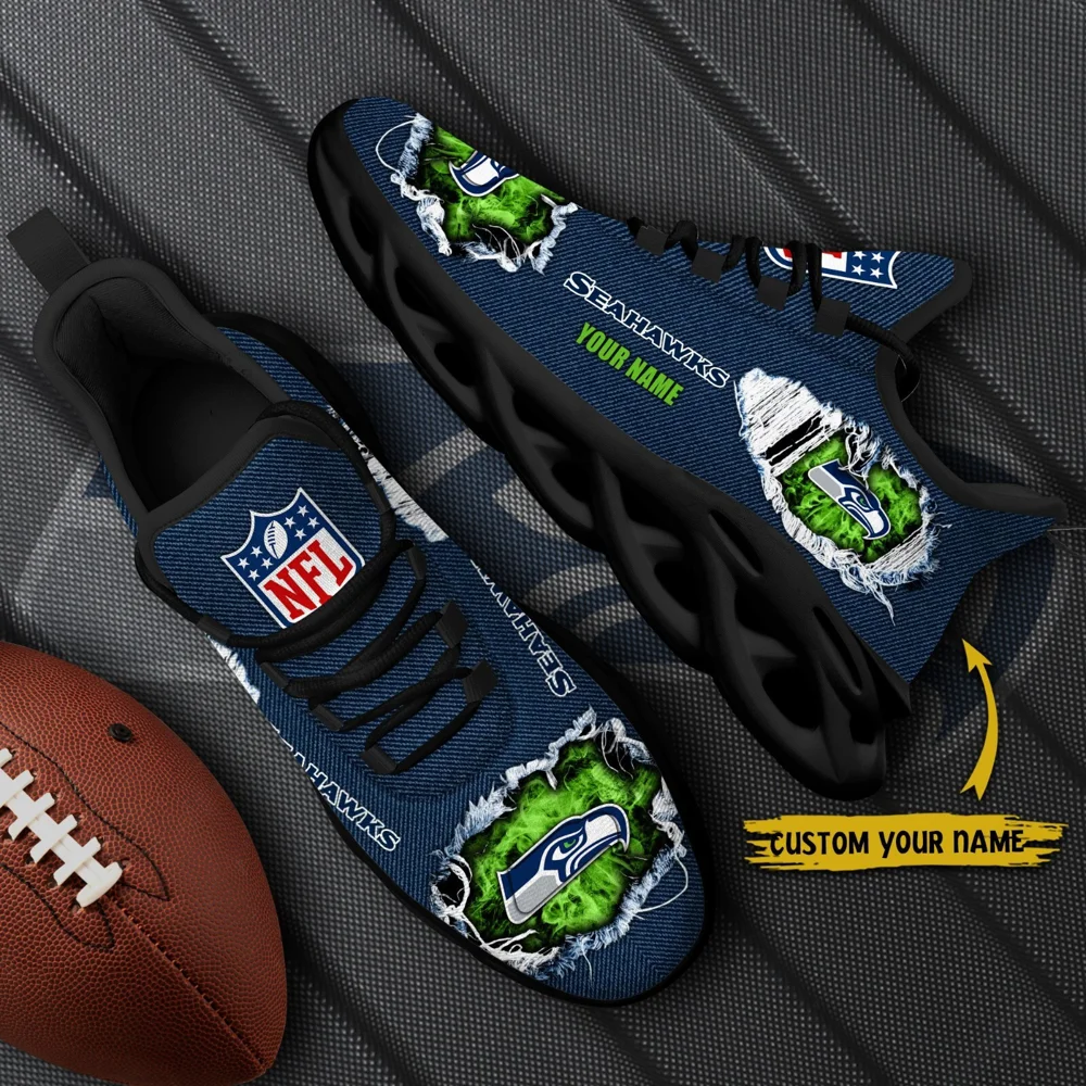 Seattle Seahawks NFL Hawks Seahawks Your Name Seahaw Custom Max Soul Shoes - Perfect Fit for Any Occasion, Shop the Look You Love! - Personalized