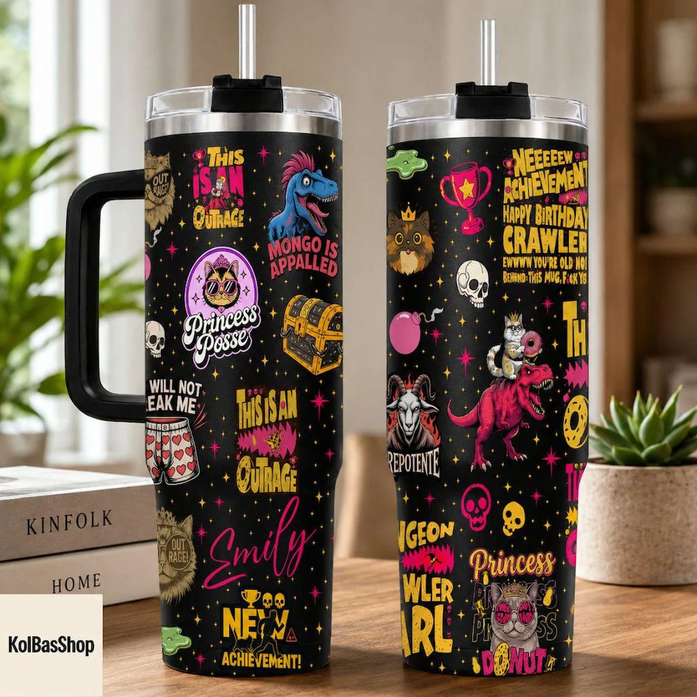 40 OZ Curved Tumbler (Printed) - Comfort That Lasts All Day, Find Your Signature Style! - Personalized