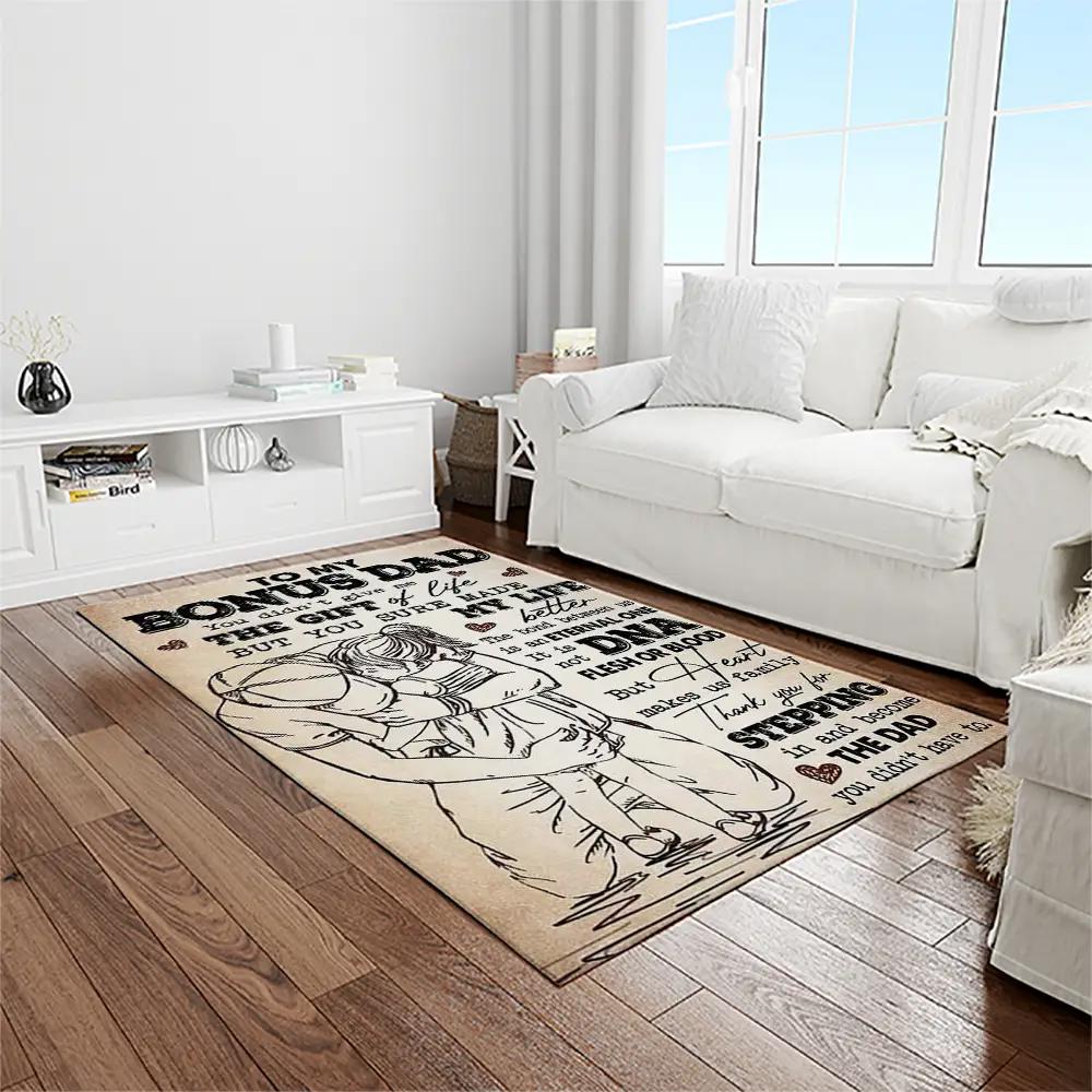 A letter to father, thanks gift to the best dad ever quote area rug meaningful gift for father’s day 05 Rectangle Rug
