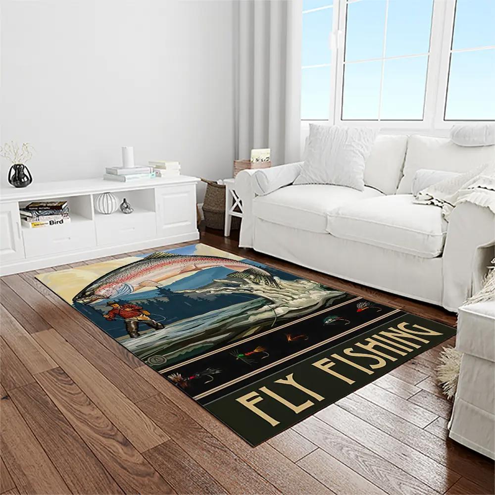 A letter to my dad, who love fishing with me quote area rug meaningful gift for father’s day 07 Rectangle Rug