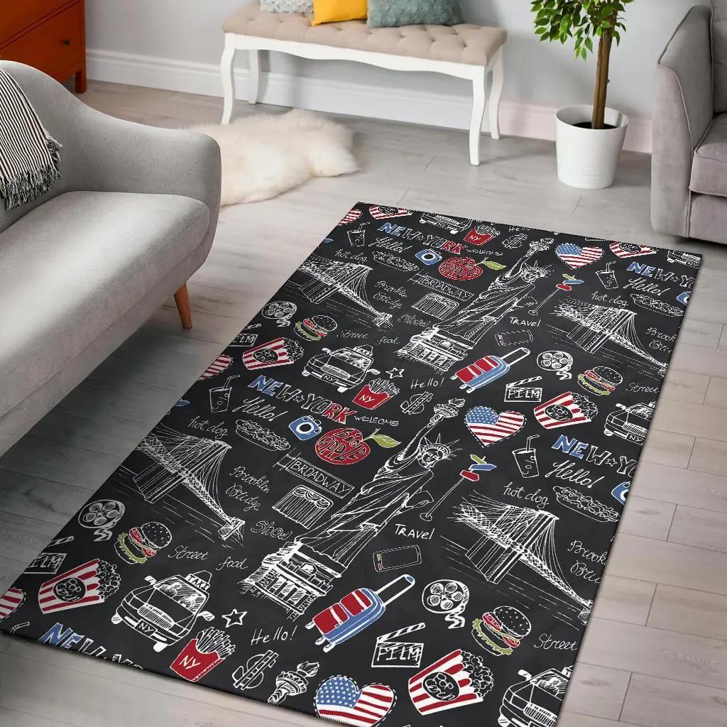 African kente print pattern area rug living room rug home decor Rectangle Rug