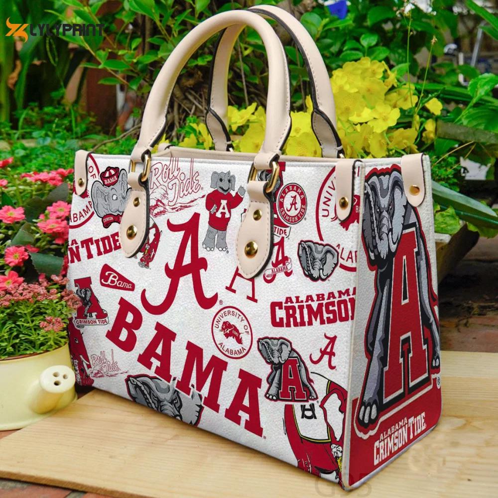 Alabama crimson tide leather handbag gift for  women 3068 Women Leather Hand Bag