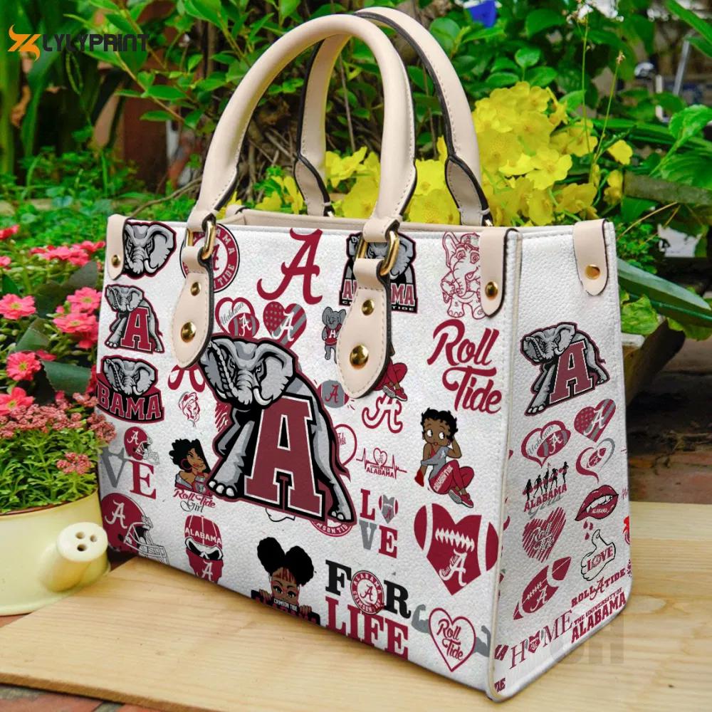 Alabama crimson tide lover leather bag for women gift 1444 Women Leather Hand Bag