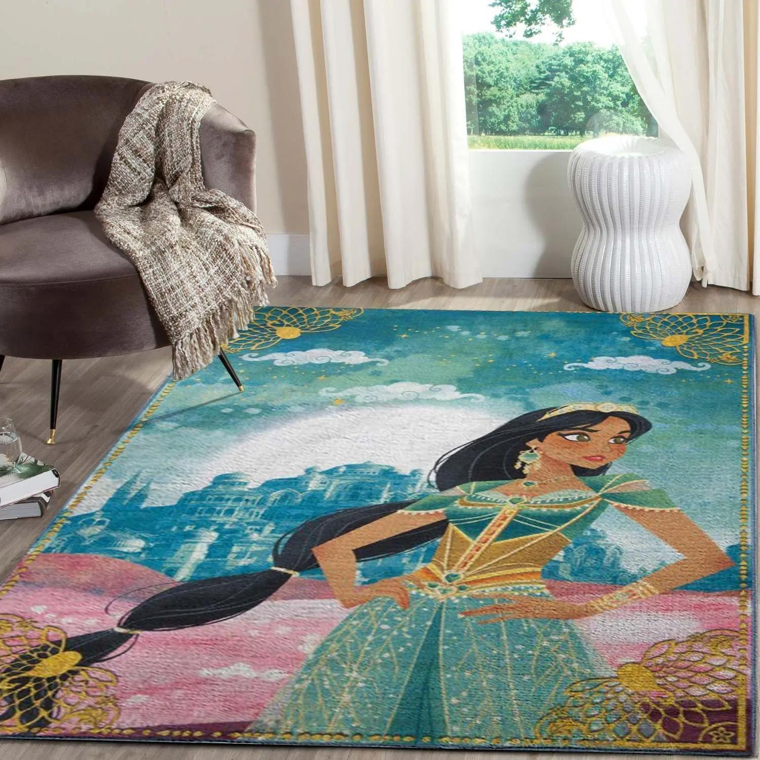 Aladdin & jasmine area rugs disney movies living room carpet fn091216 rug Rectangle Rug