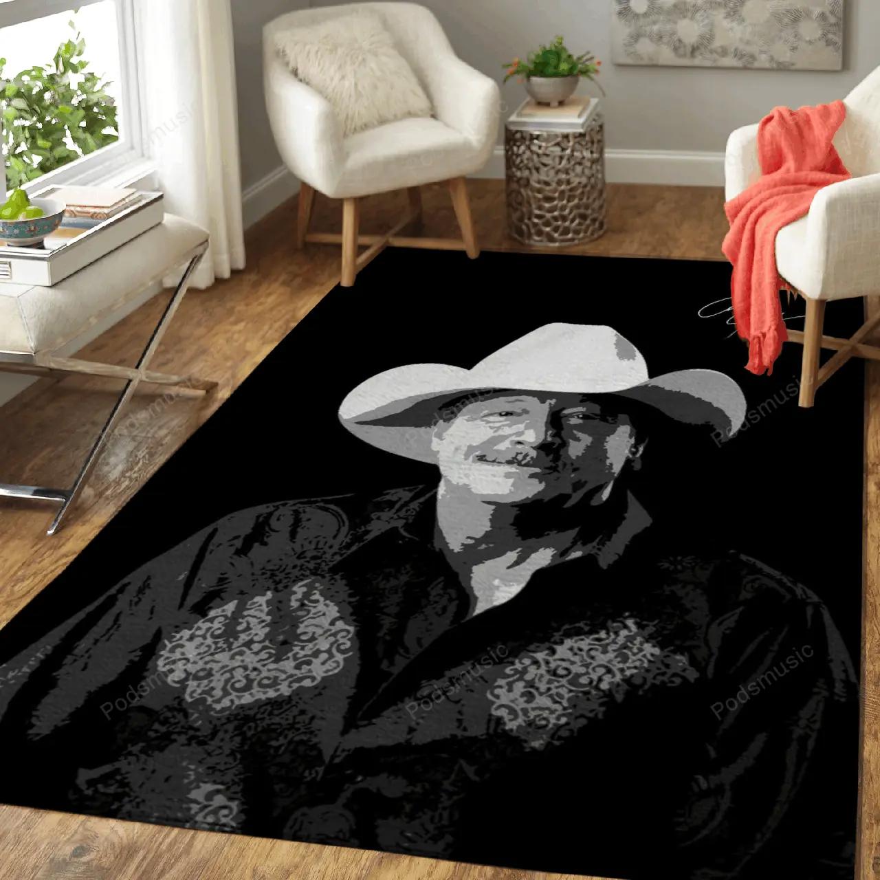 Alan jackson coutry music art for fans area rug living room carpet rug regtangle carpet floor decor home decor Rectangle Rug